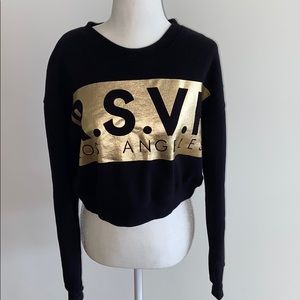 LA cropped sweatshirt